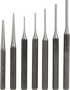 Gunsmith Steel Pin Drifting Set,
7 pieces, by Grace USA